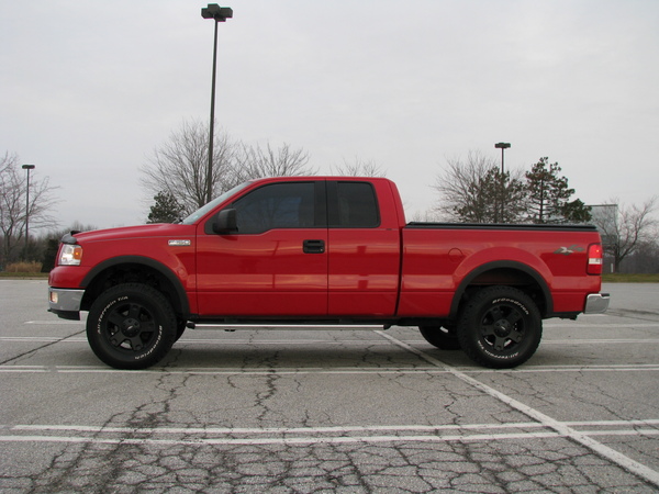 Red ford f150 with black rims #10