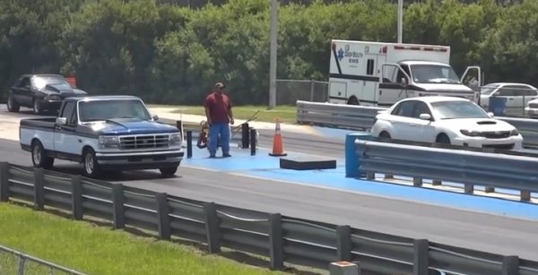 TRUCKIN’ FAST Old F-150 Beats Down Subaru WRX