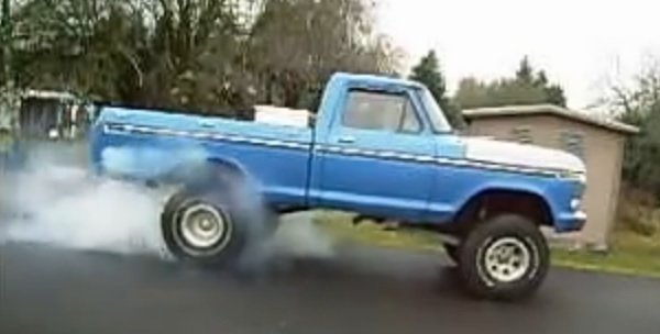 TIRE SMOKIN’ 1977 F-150 Sounds Incredible While Destroying Huge Tires