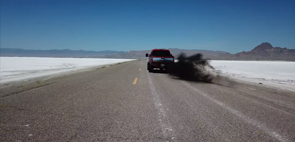 f150online.com Super Duty with Tuned Power Stroke Diesel Goes Flat Out in Bonneville