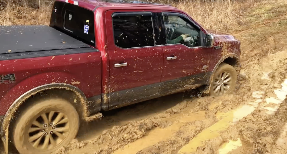 ford trucks stuck in mud
