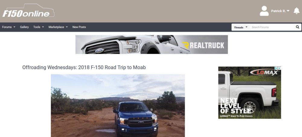 F150 Online Homepage